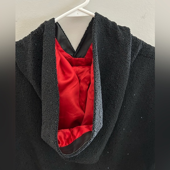 French Deal Designer Lamb's Leather Beaded Hoodie Sweatshirt | Men's Size FR 54 - Picture 7 of 10